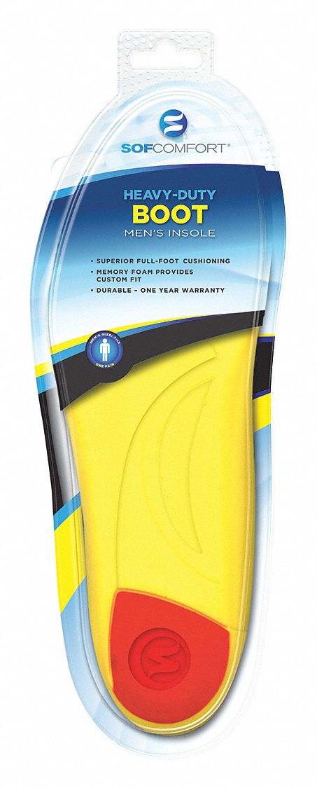 Insole: Yellow/Red, Men's, 7 to 13, SOLCOMFORT, Round, 1 PR