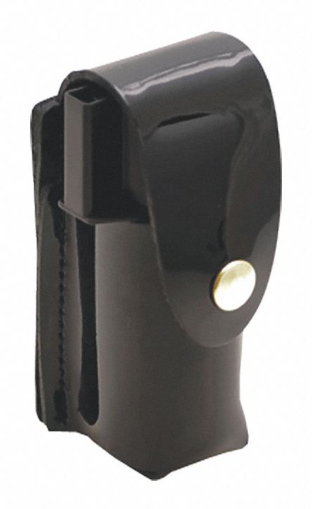 Pepper Spray Holster: Synthetic Leather, Belt Loop /Snap Closure