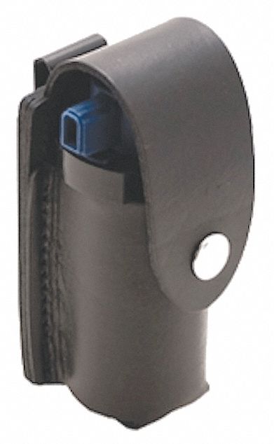 Pepper Spray Holster: Leather, Belt Clip /Snap Closure