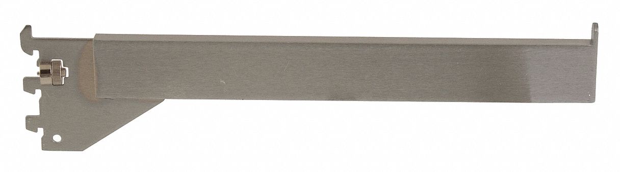 Straight Arm: Single, 1 in Slot Spacing, 1/2 in Slot Lg, 1/4 in x 12 in x 1 in, Satin-Chrome