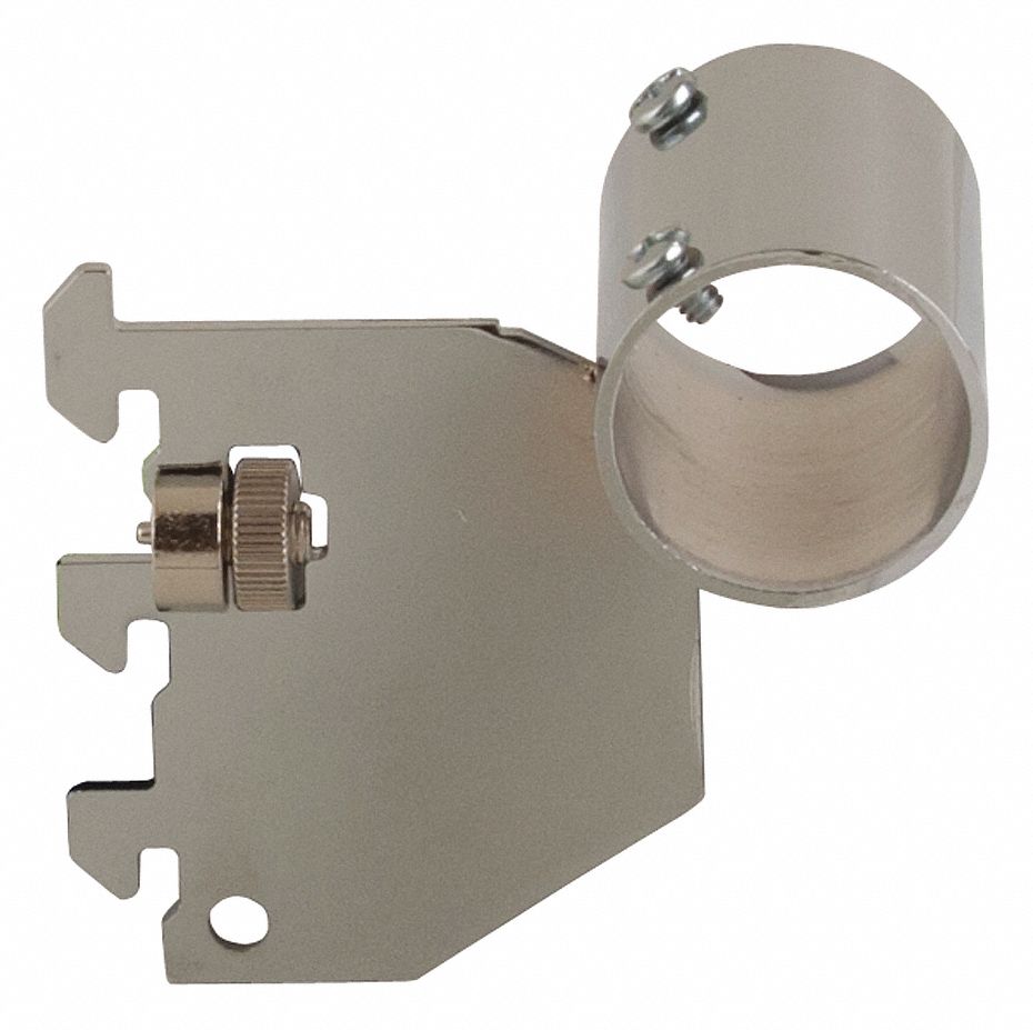 Round Tubing Bracket: Single, 1 in Slot Spacing, 1/2 in Slot Lg, 1/8 in x 3 in x 3 in