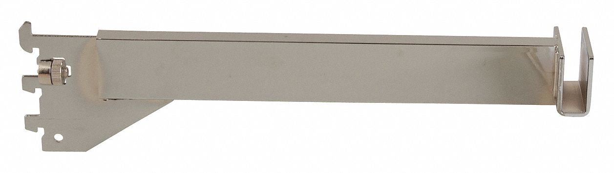 Rectangular Tubing Bracket: Single, 1 in Slot Spacing, 1/2 in Slot Lg, 1/8 in x 12 in x 3 in