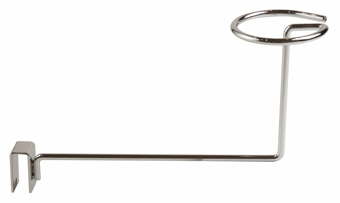 Millinery Displayer: 1/4 in x 8 in x 4 1/2 in, For Rectangular Tube Shape, Silver, 24 PK