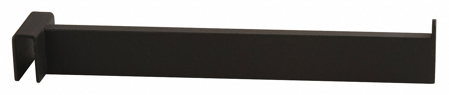 Faceout: 1/4 in x 12 in x 3 in, For Rectangular Tube Shape, End Tab, Black, Matte, 24 PK