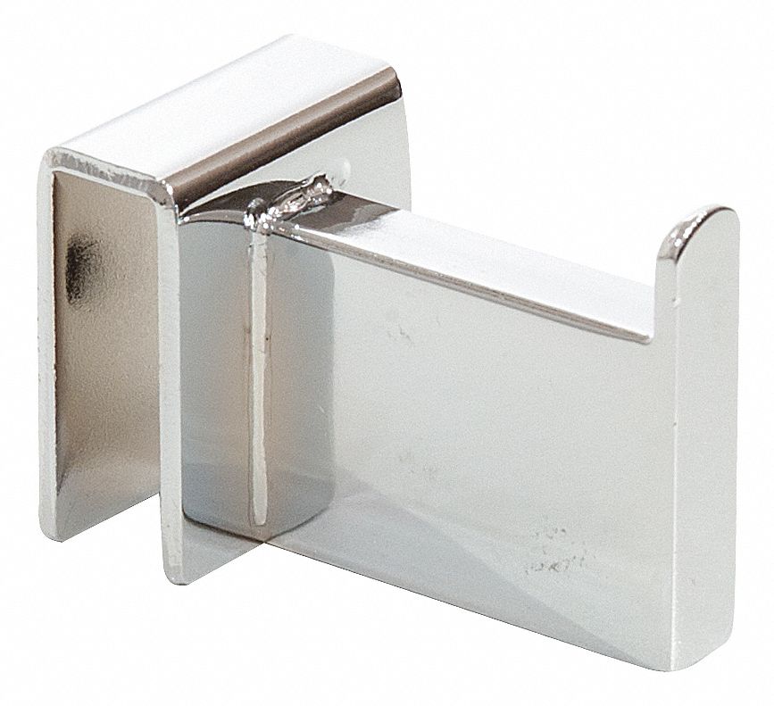 Faceout: Silver, 3 in Overall Ht, 1/4 in Overall Wd, 2 in Overall Dp, 35 lb Capacity, Steel, 24 PK