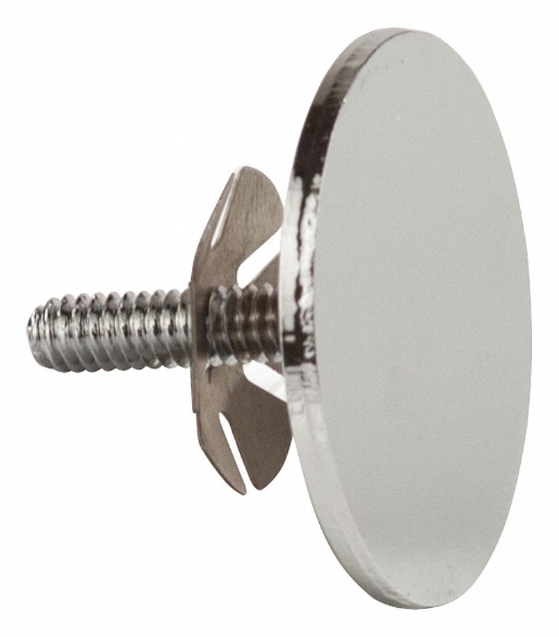 End Cap: 1/4 in x 2 in x 1 in, For Circle Tube Shape, Silver, Chrome, 16 ga Gauge, 100 PK