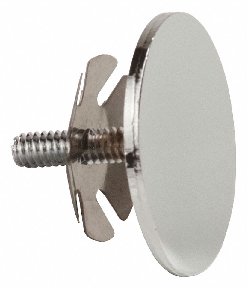 End Cap: 1/4 in x 2 in x 1 in, For Circle Tube Shape, Silver, Chrome, 100 PK