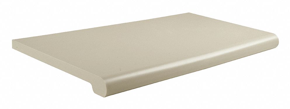 Shelf: 48 in x 12 in x 3 in, 60 lb Load Capacity, Plastic, Matte, Almond