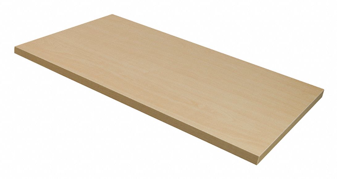 ECONOCO Melamine Shelf, Matte Finish, Maple, 12 inW x 24 inD x 1/2 inH