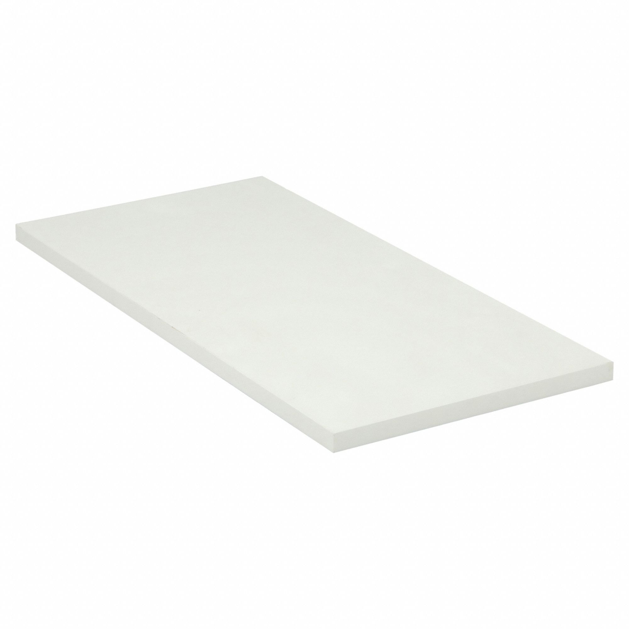 Shelf: 24 in x 12 in x 3/4 in, 85 lb Load Capacity, Melamine/Wood, Matte, White