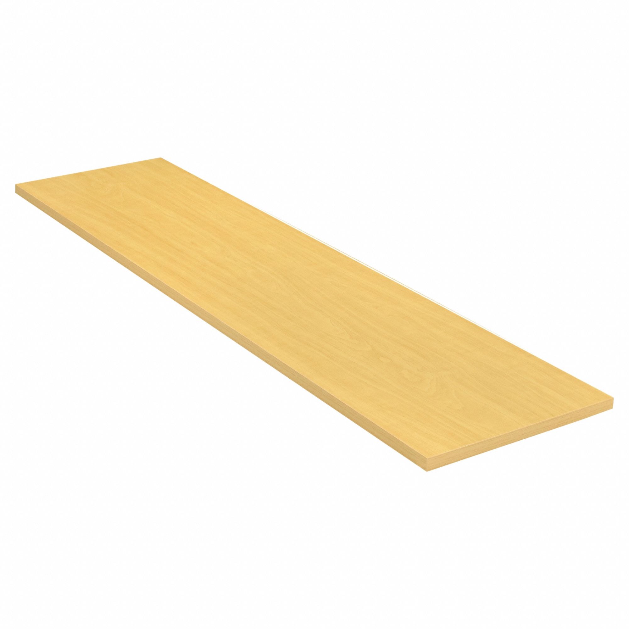 Shelf: Tan, 3/4 in Overall Ht, 12 in Overall Wd, 48 in Overall Dp, 85 lb Capacity, Matte, 4 PK