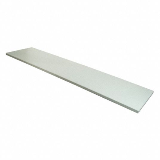 ECONOCO Melamine Shelf, Matte Finish, White, 12 inW x 48 inD x 1/2 inH