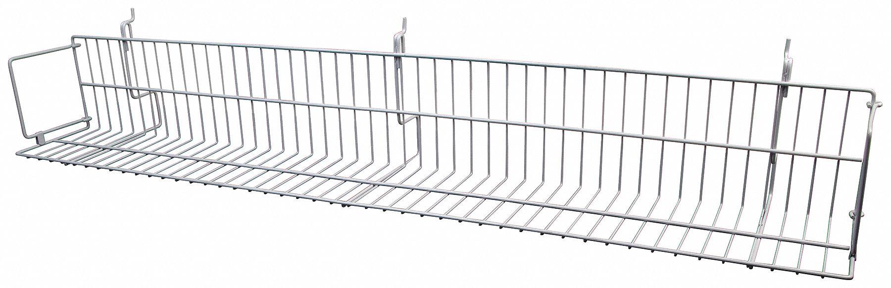 Video Shelf: 48 in x 6 1/2 in x 6 1/2 in, White, Epoxy Coated, 10 PK