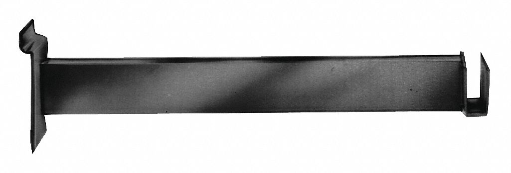 Rectangular Tubing Bracket: 12 in x 3 in, Black, Semi Gloss, 24 PK