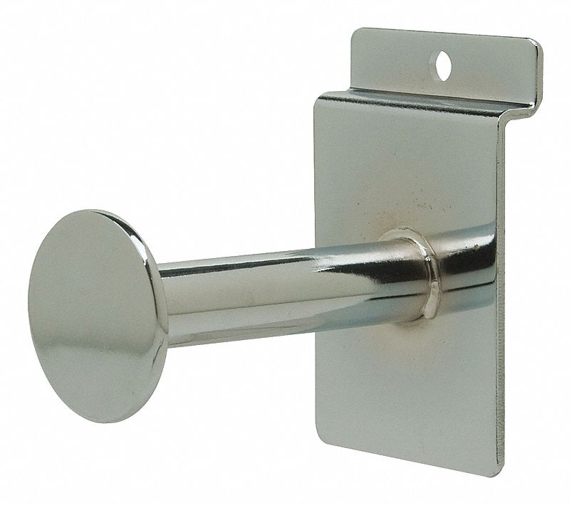 Single Garment Display: 1 1/2 in x 3 in x 1 1/2 in, Disc, Silver, Chrome, 24 PK