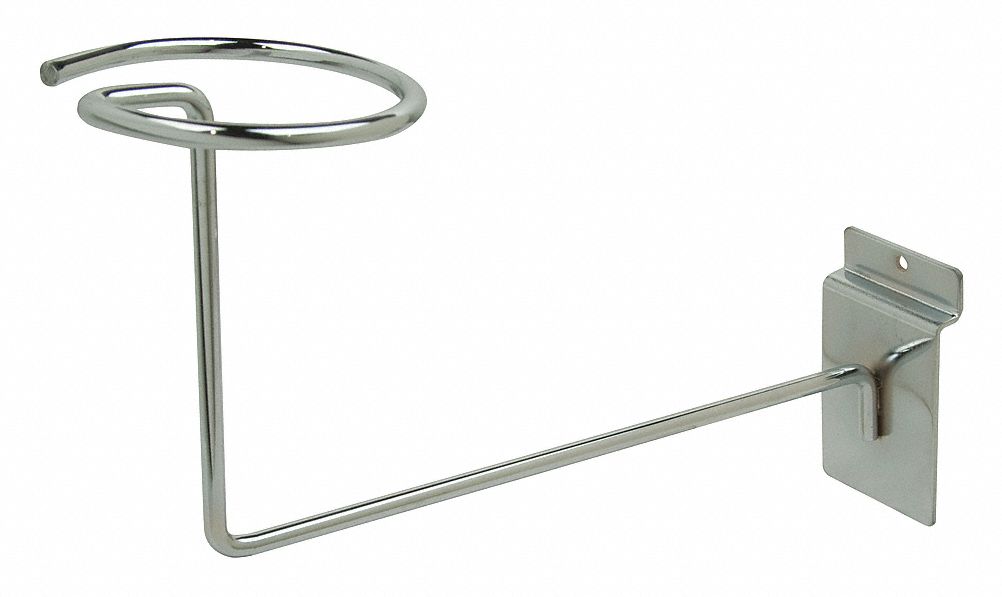 Millinery Displayer: 1/2 in x 8 1/2 in x 4 1/2 in, Silver, Chrome, 24 PK