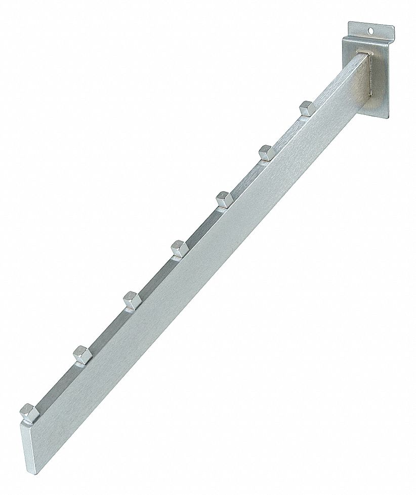 Cube Waterfall: 1/2 in x 17 1/2 in x 1 1/2 in, Ball, Silver, Satin Chrome, 24 PK