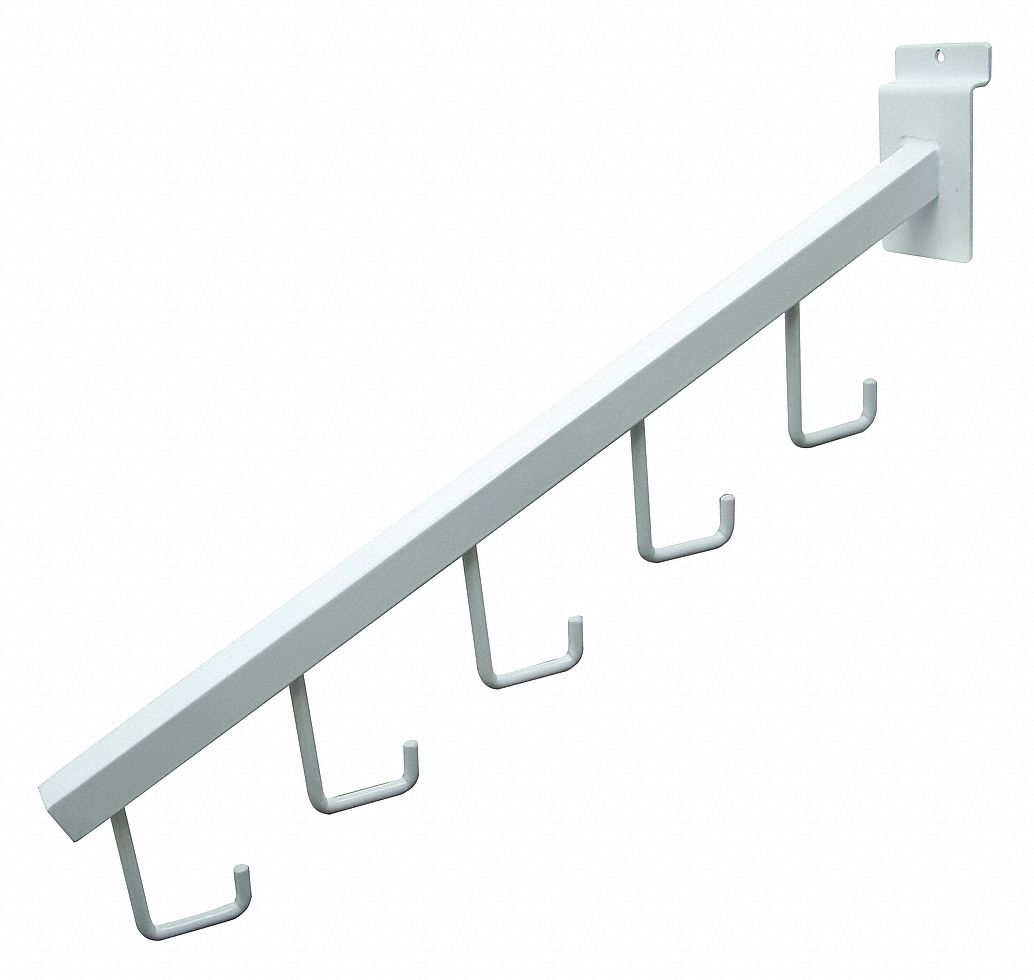 Hook Waterfall: 1/8 in x 16 in x 3 in, White, Semi Gloss, 24 PK