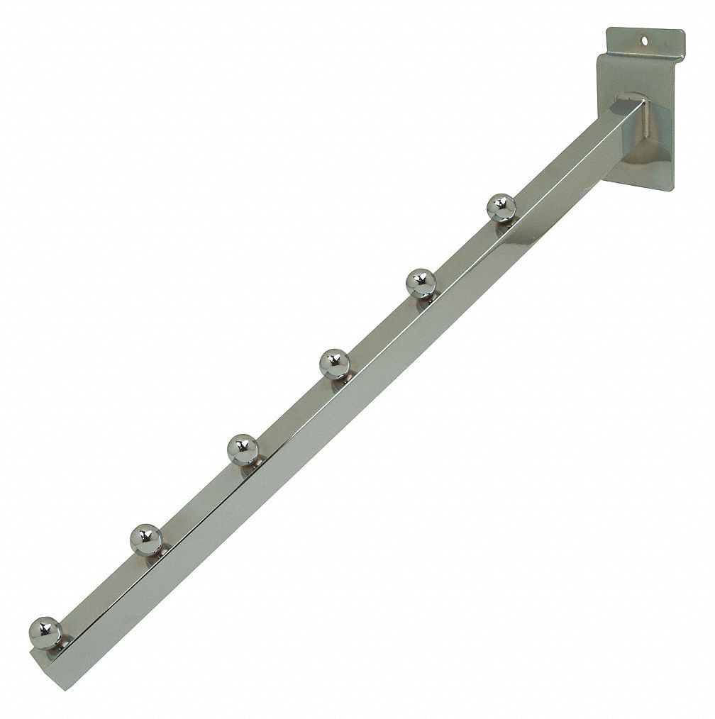 Tubing Waterfall: 1/8 in x 16 in x 3 in, Ball, Silver, Chrome, 24 PK