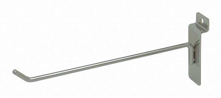 Line Hook: 3/16 in x 3/16 in x 3/16 in, 25 lb Load Capacity, Steel, Chrome, Silver