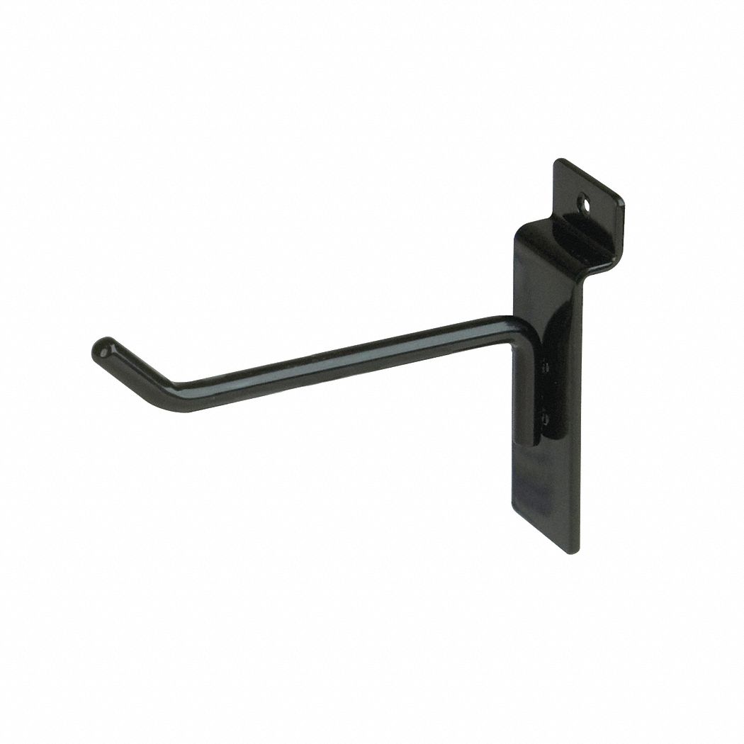 ECONOCO Hook: 1/2 in x 4 in x 1/2 in, 15 lb Load Capacity, Steel, Semi ...