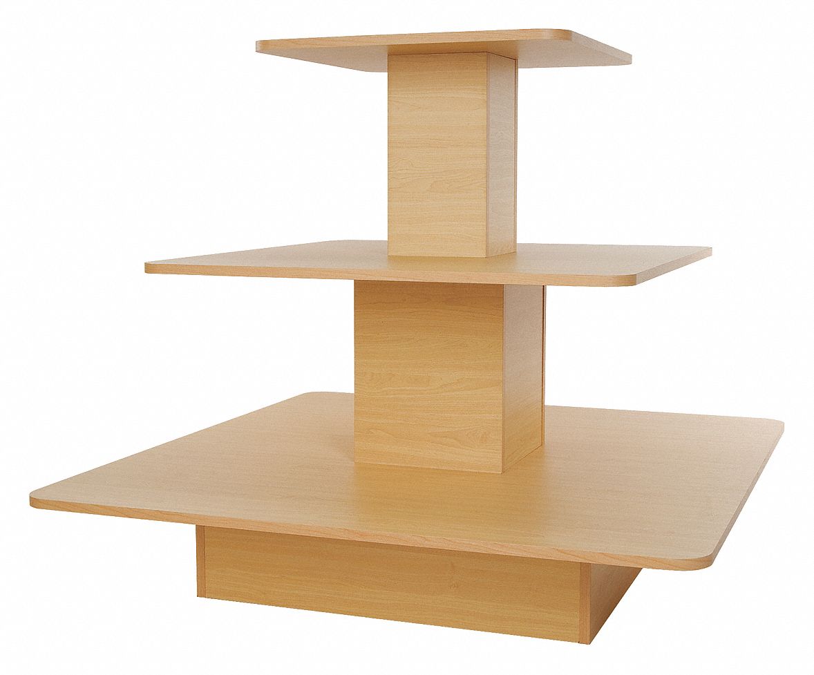 Tiered Table, Melamine, 48" L, 48" W