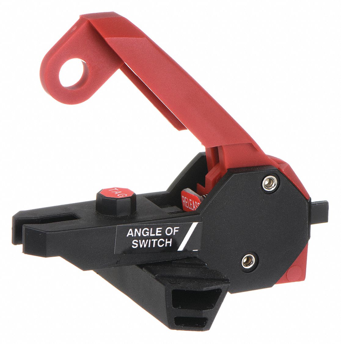 CIRCUIT BREAKER LOCKOUT, RED, 1.5 IN D X 2½ IN W, OSHA 1910.147