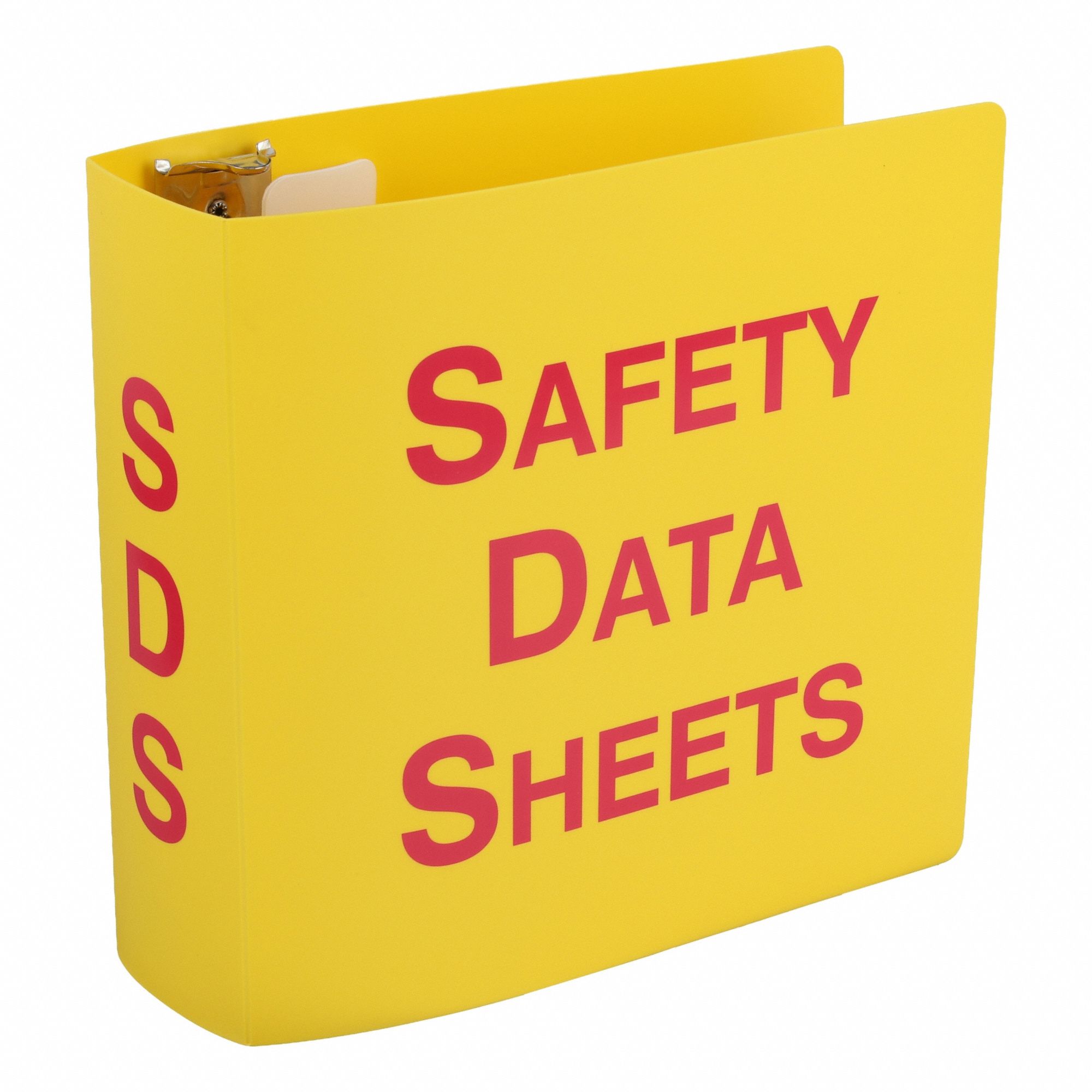 BINDER, SDS SAFETY DATA SHEETS, 3 IN BINDER RING SIZE, 11 5/8 IN OVERALL H, 3½ IN OVERALL D, RED/YELLOW