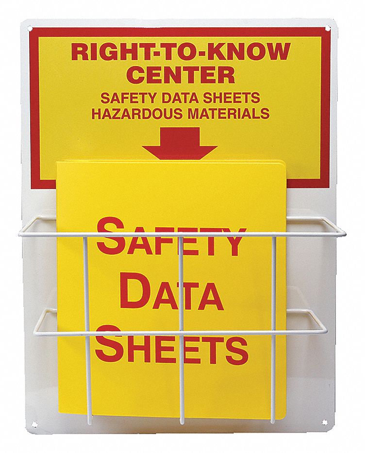 Accuform Right To Know Center English Includes Single Basket 1 1 2 In Sds Binder 45ky34 Zrs326 Grainger