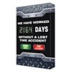 We Have Worked ___ Days Without A Lost Time Accident - Green/Safe - Red/Accident Safety Scoreboards