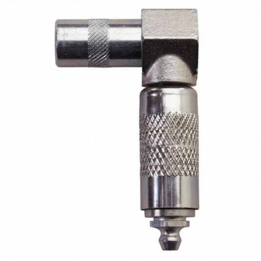MILWAUKEE Grease Coupler, Right Angle, PSI Max. Pressure, 1/8 FNPT