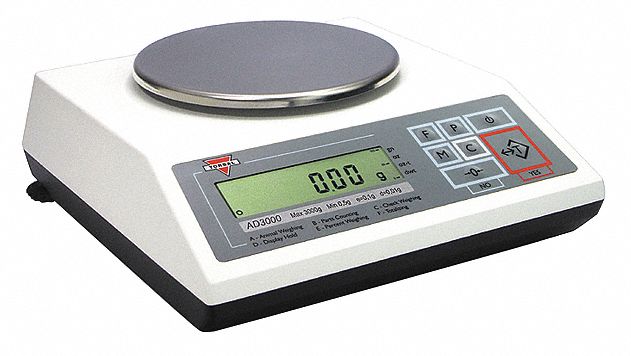 Compact Bench Scale: 3, 200 g Capacity, 0.01 g Readability, ct/g/gr/kg/lb/oz/ozt/pwt