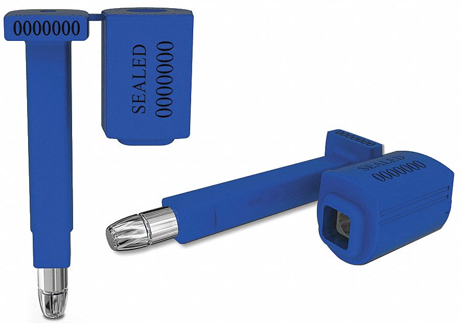 Bolt Seals: 5/16 in Bolt Dia, 2 9/16 in Bolt Clearance, 3 1/4 in Bolt Lg, Blue, Removal, 50 PK