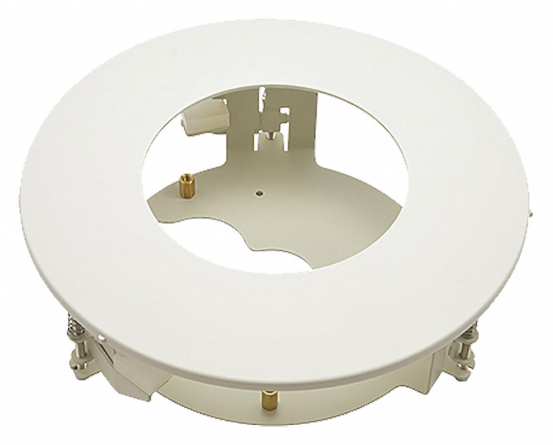 ACTI Flush Mount Adapter Fits Dome Cameras, Metal, White, Ceiling