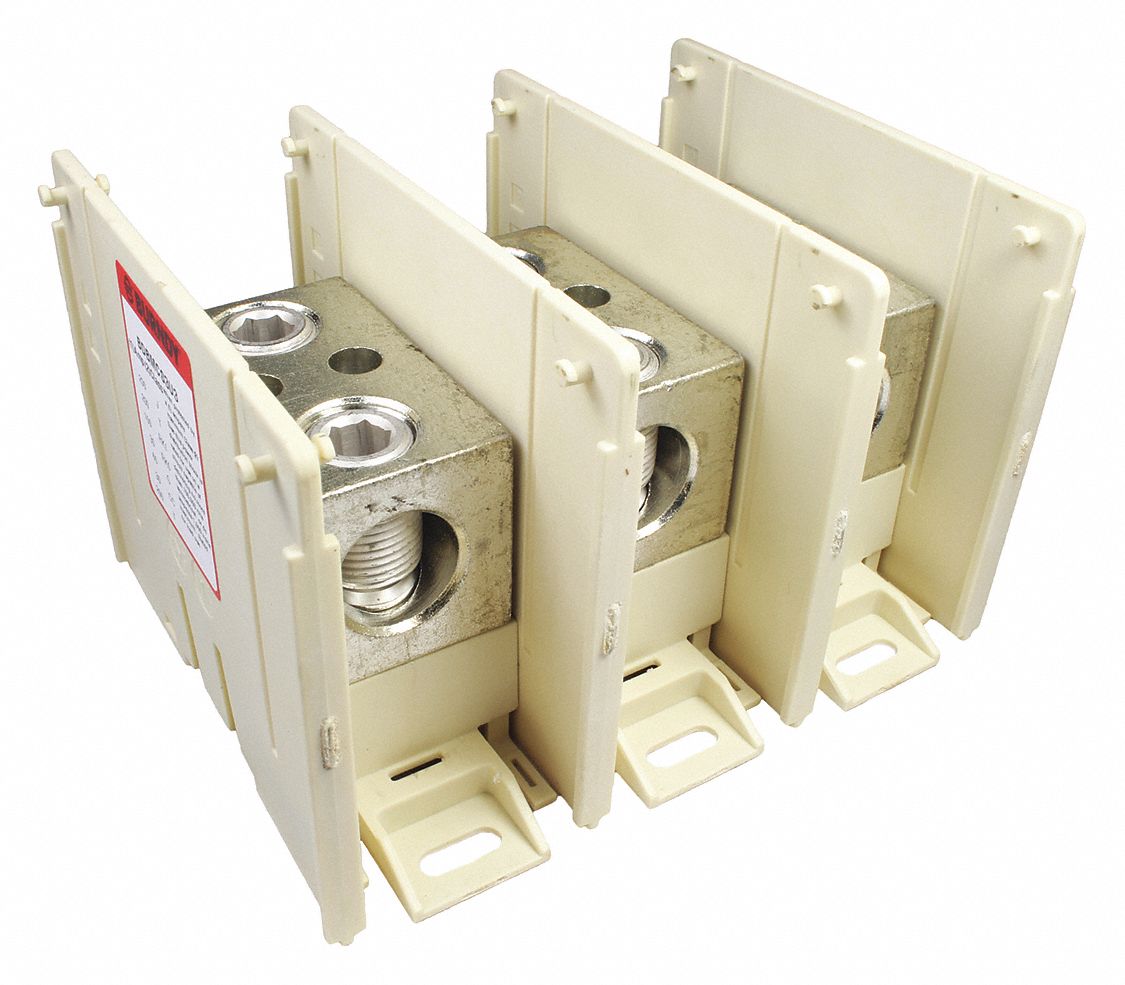 POWER DISTRIBUTION BLOCK, 3 POLES, DIN-RAIL/SURFACE MOUNT