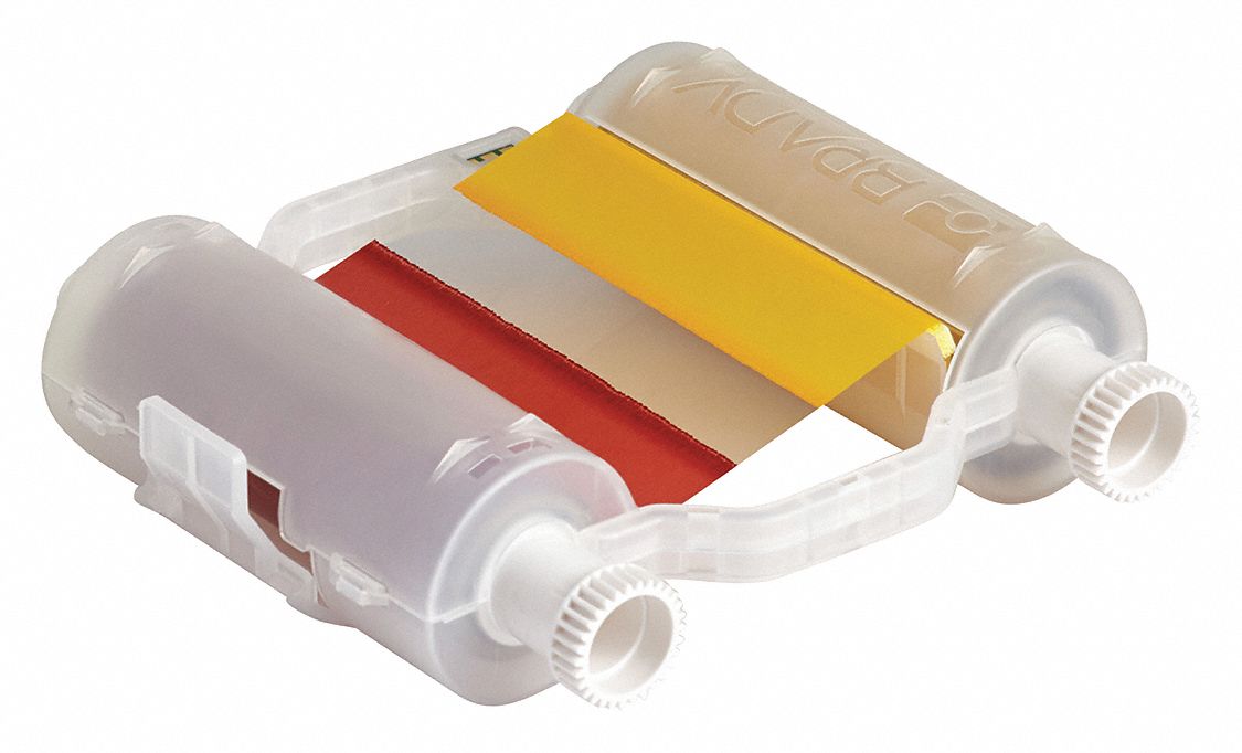 4 5/16 in x 200 ft, Black/Green/Red/Yellow, Label Printer Ribbon