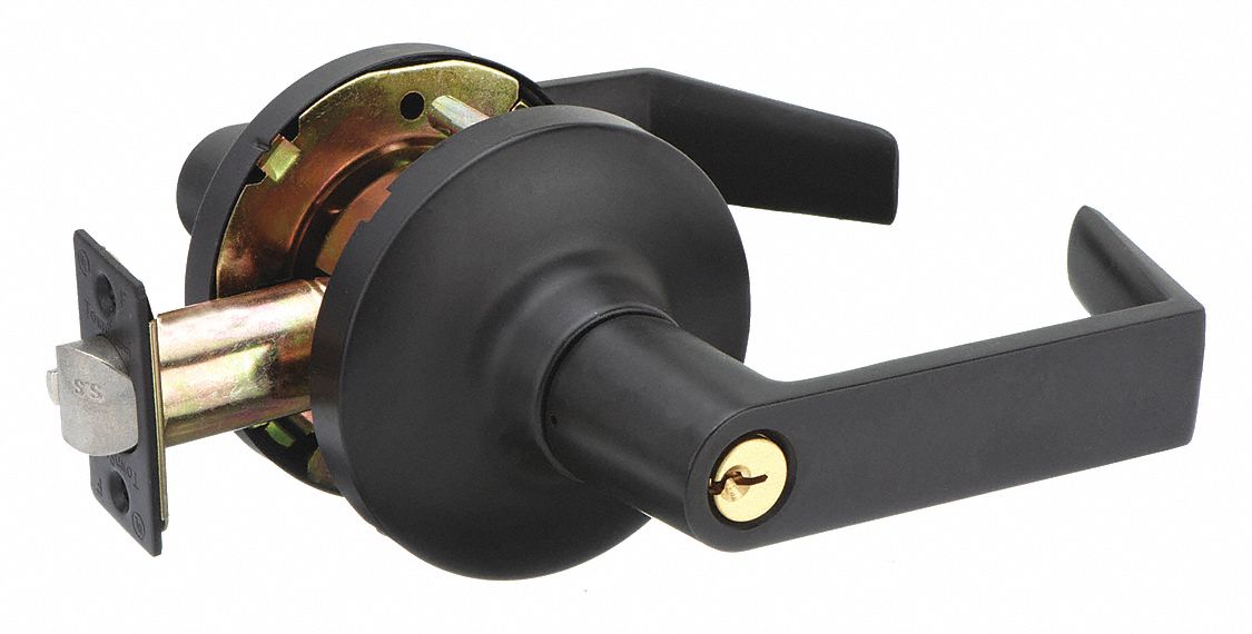 Door Lockset: Storeroom Lever Locksets, Bronze, ADA Compliant