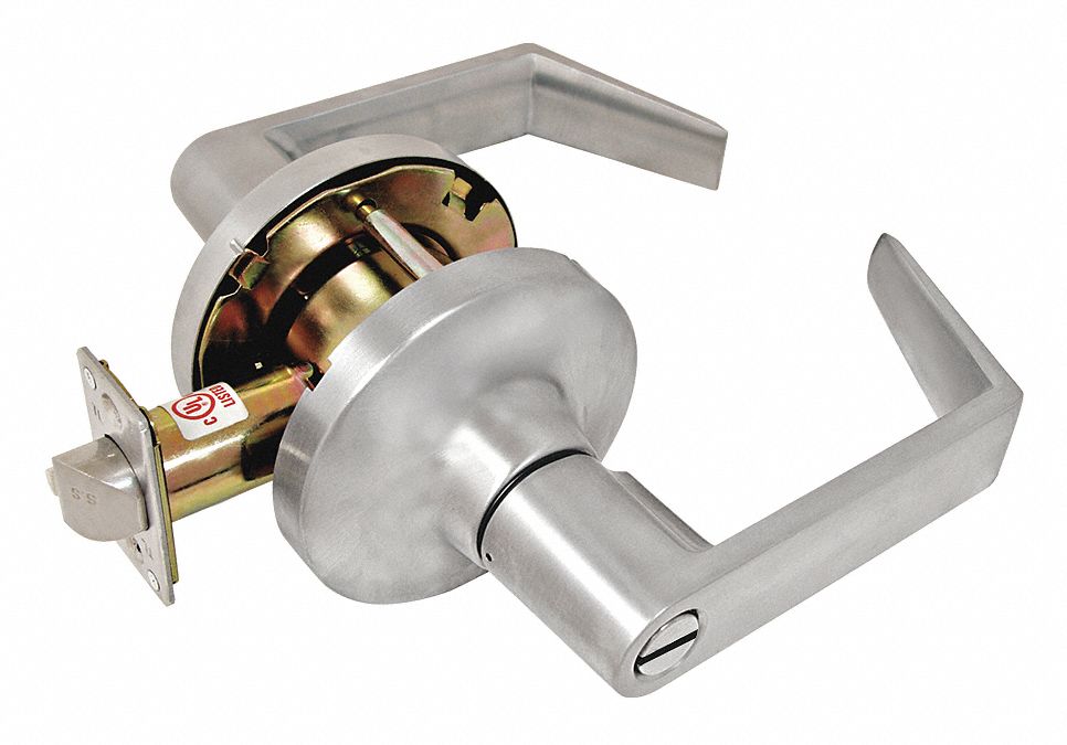 Door Lockset: Classroom Lever Locksets, Chrome, ADA Compliant