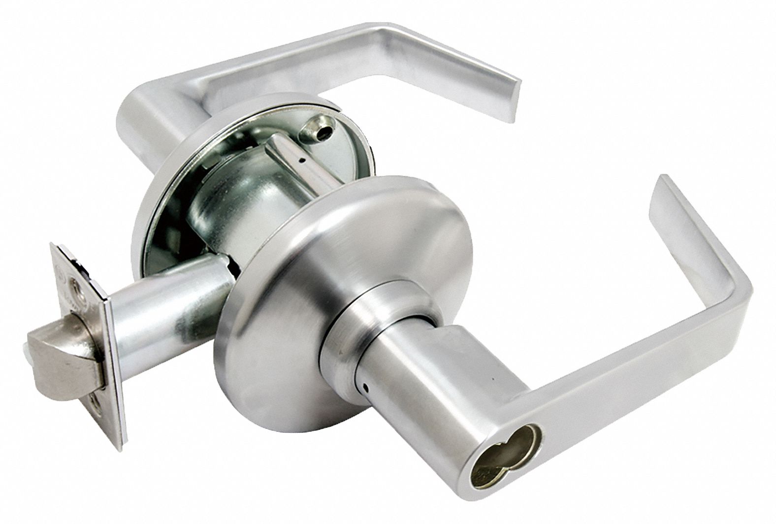 Door Lockset: Classroom Lever Locksets, Chrome, ADA Compliant