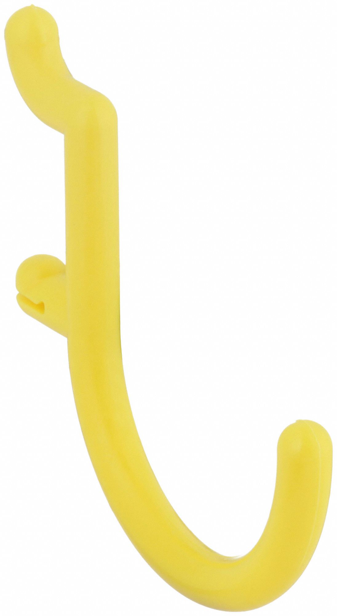 J-Hook: 1/4 in Peg Hole, For 1 in Pegboard Hole Spacing, 2 in x 1/4 in x 2 1/4 in, 8 PK