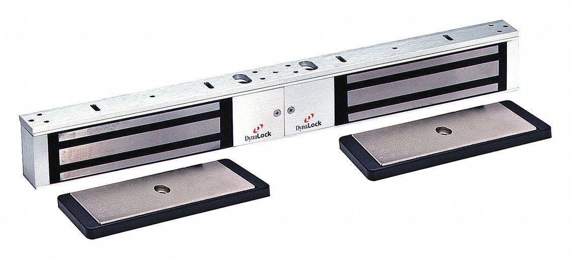Electromagnetic Lock: 22 in Lg, 1 1/2 in Wd, 2 3/4 in Ht