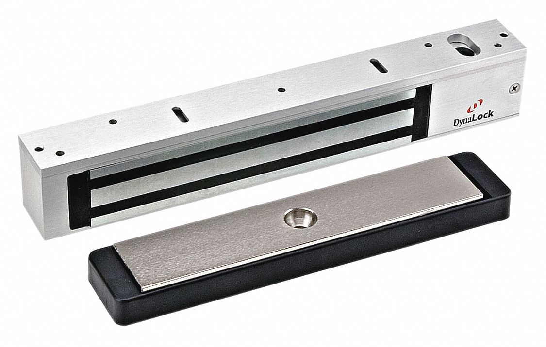 Electromagnetic Lock: 12 3/4 in Lg, 1 1/2 in Wd, 2 1/16 in Ht
