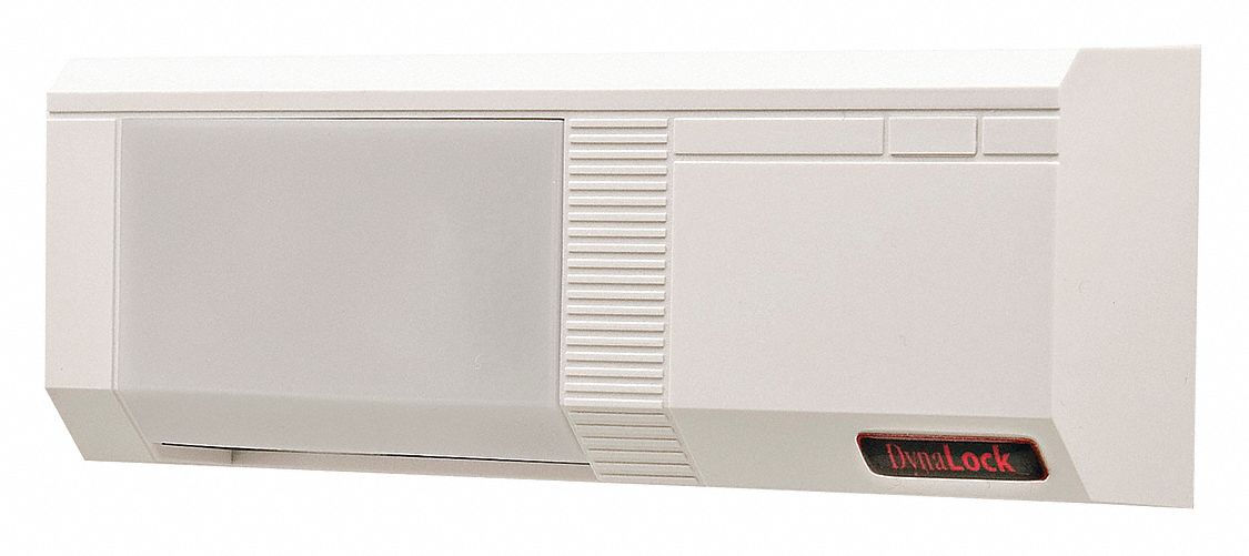 Exit Push Button: 2 3/8 in Ht, 1 9/16 in Dp, 6 5/16 in Wd, Gray, Gray – Stainless Steel