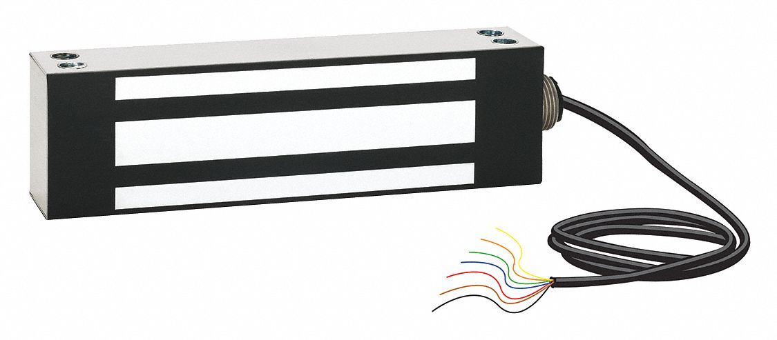 Electromagnetic Lock: 8 11/16 in Lg, 1 5/8 in Wd, 2 1/2 in Ht