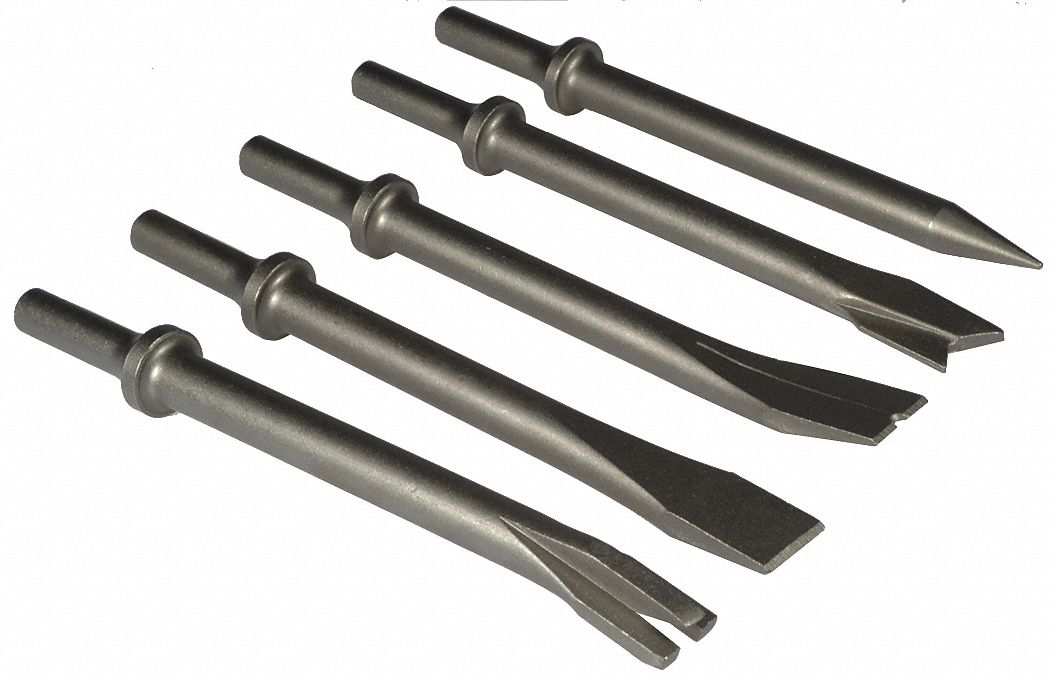 CHISEL SET,ROUND SHANK SHAPE,0.401IN