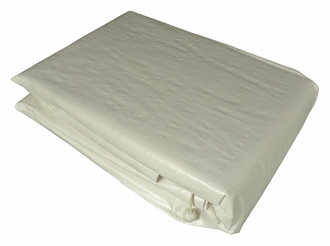 Roof: 45 1/4 in Overall Ht, 319 in Overall Wd, Polyethylene, White, TT11C541RFG