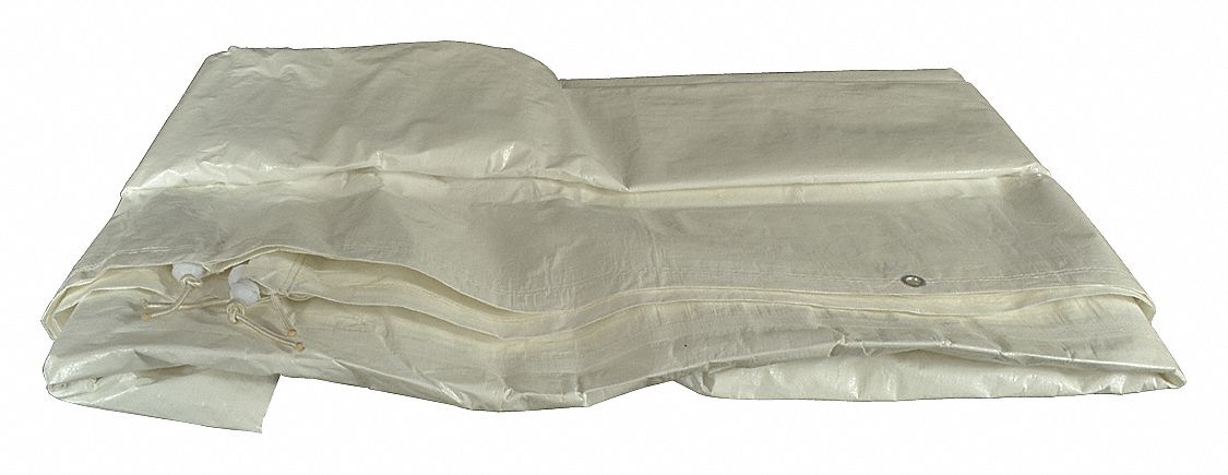 Roof: 45 1/4 in Overall Ht, 240 1/4 in Overall Wd, Polyethylene, White, TT11C5391RFG