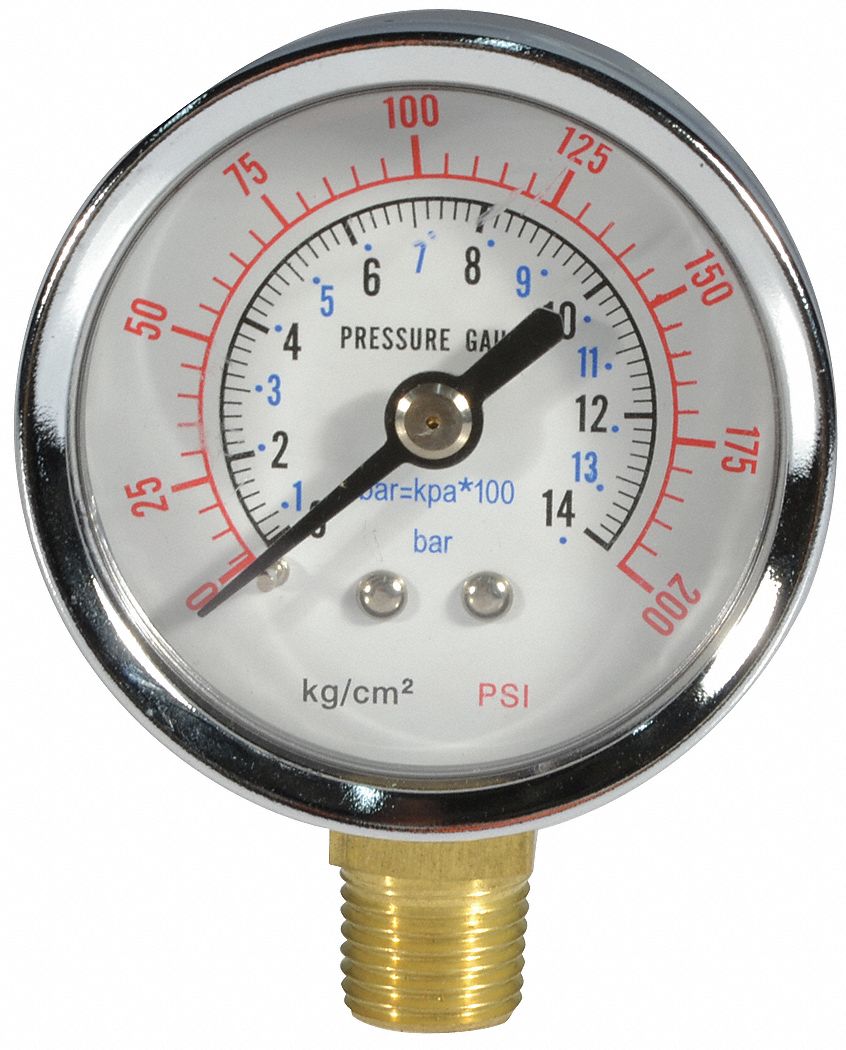 SPEEDAIRE Pressure Gauge - 45M866|PN2D1220V14KSG - Grainger