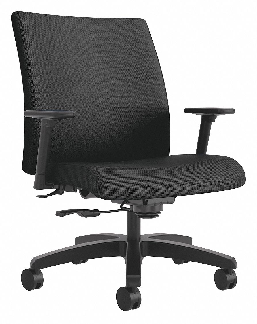Big and Tall Desk Chair, BigandTall, Desk Chair, Black, Fabric Grainger