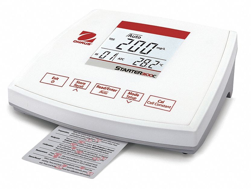 OHAUS Conductivity Meter 00.0 uS/cm to 199.9 mS/cm, 0.1mg/L to 199.9g